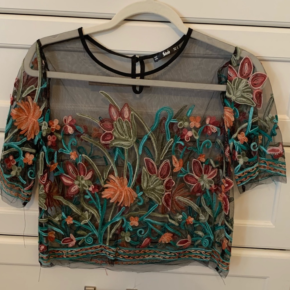 Sheer crop top